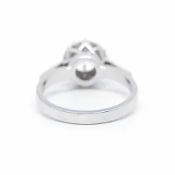 Solitaire or blanc diamants