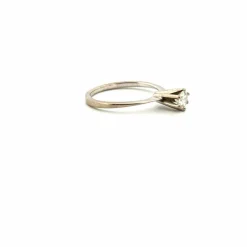 Solitaire Or Blanc Diamant