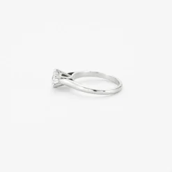 Solitaire or blanc diamant