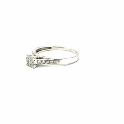 Solitaire Or Blanc Diamants