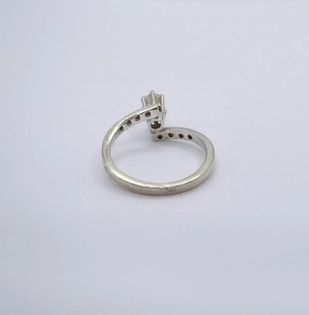 Solitaire Or Blanc Diamant