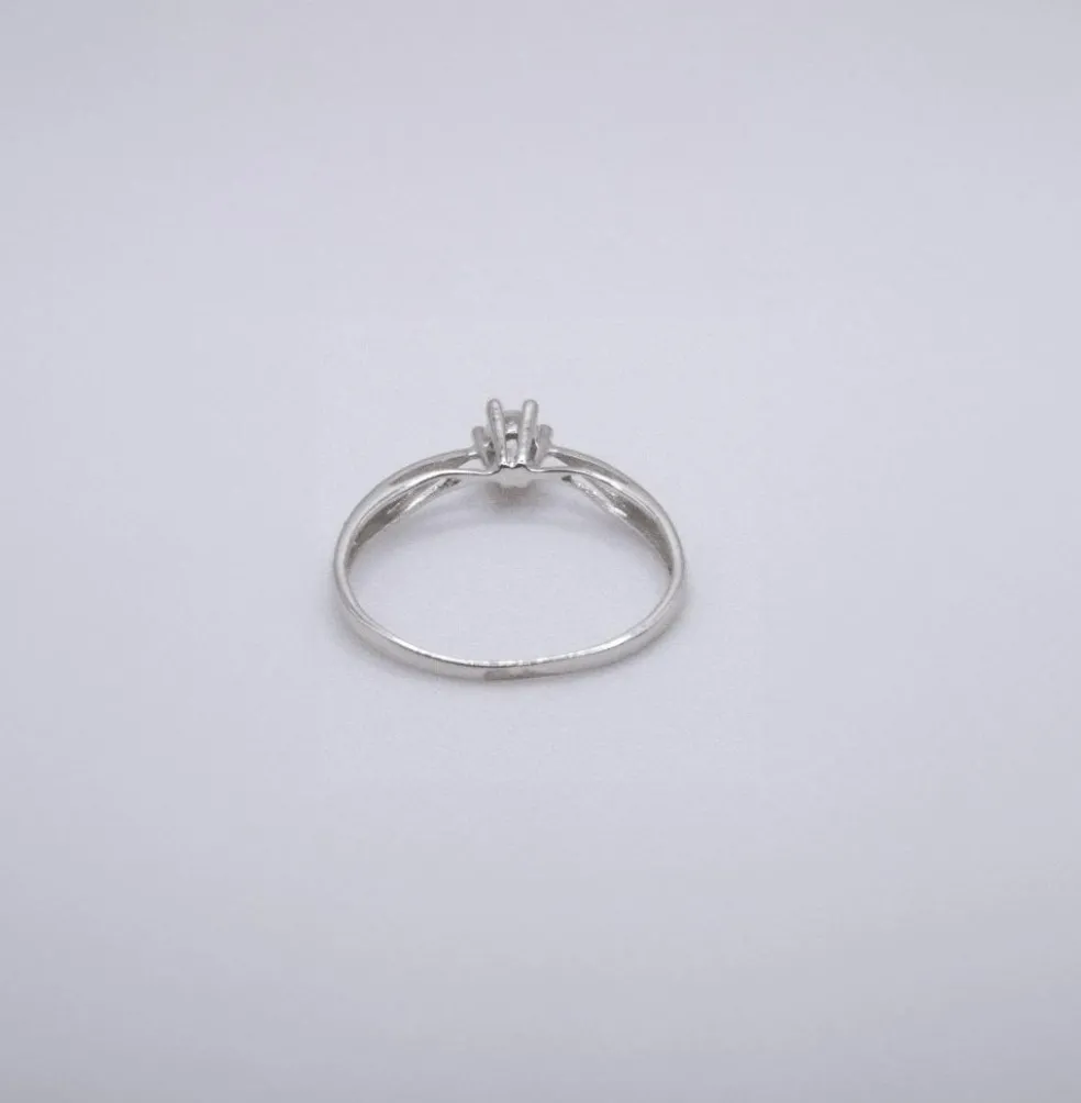 Solitaire Or Blanc Diamant