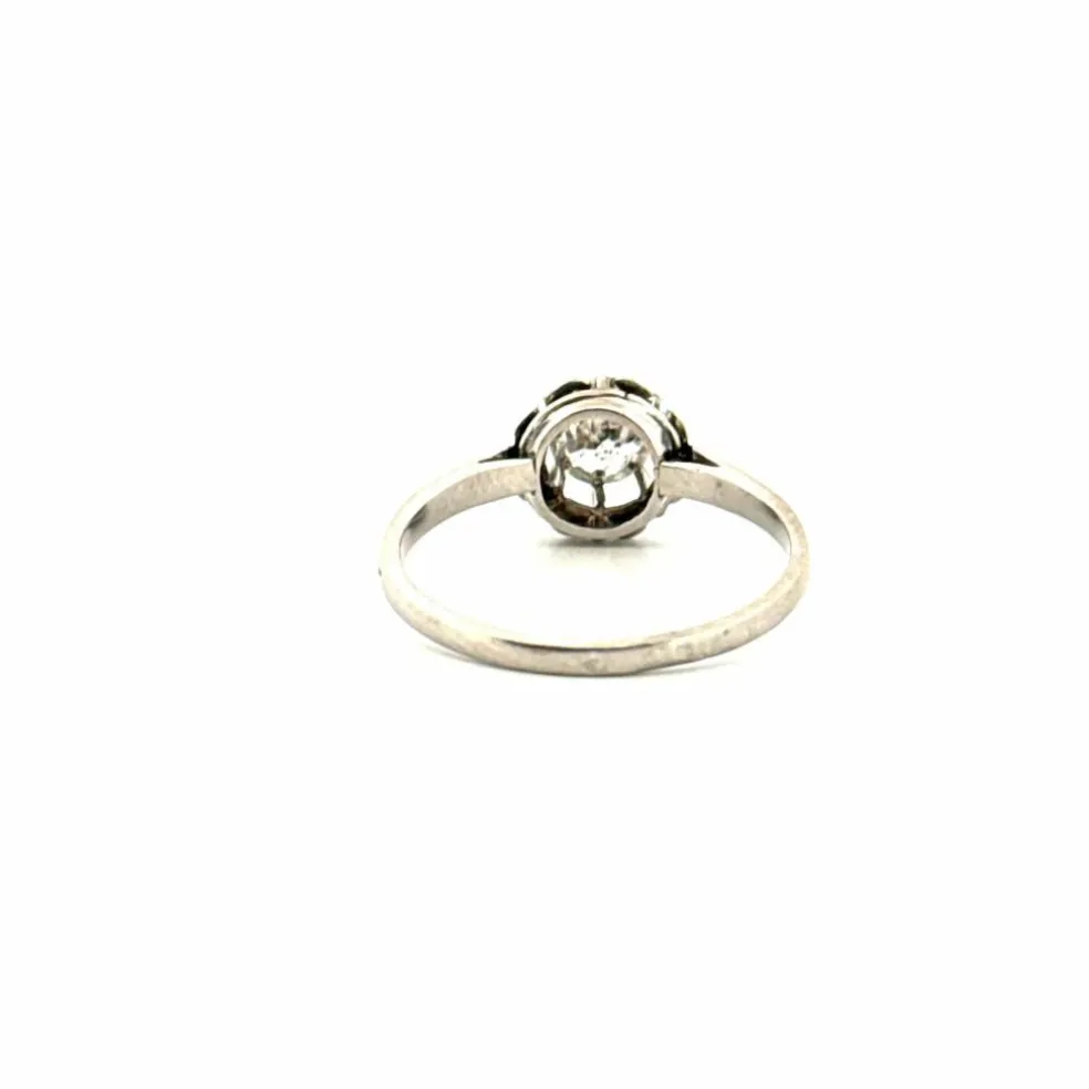 Solitaire Or Blanc Diamant