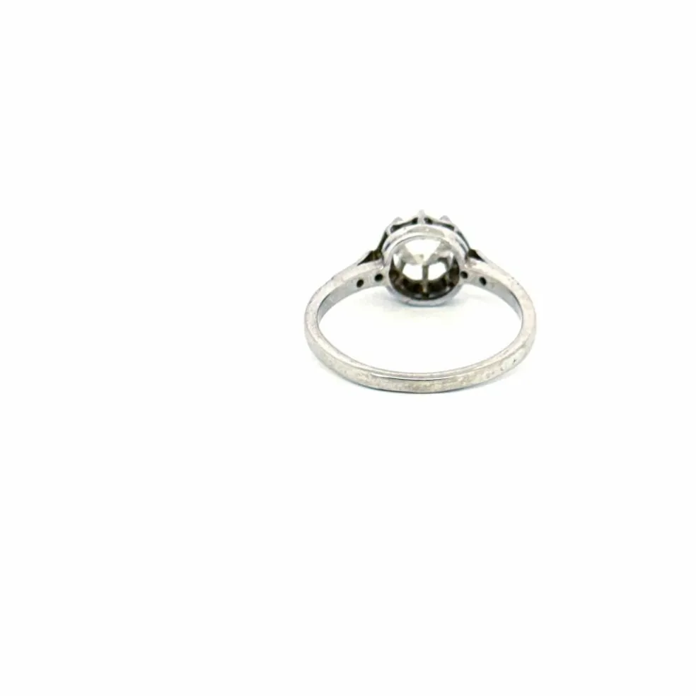 Solitaire Or Blanc Diamant