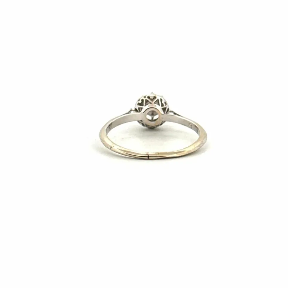 Solitaire Or Blanc Diamant