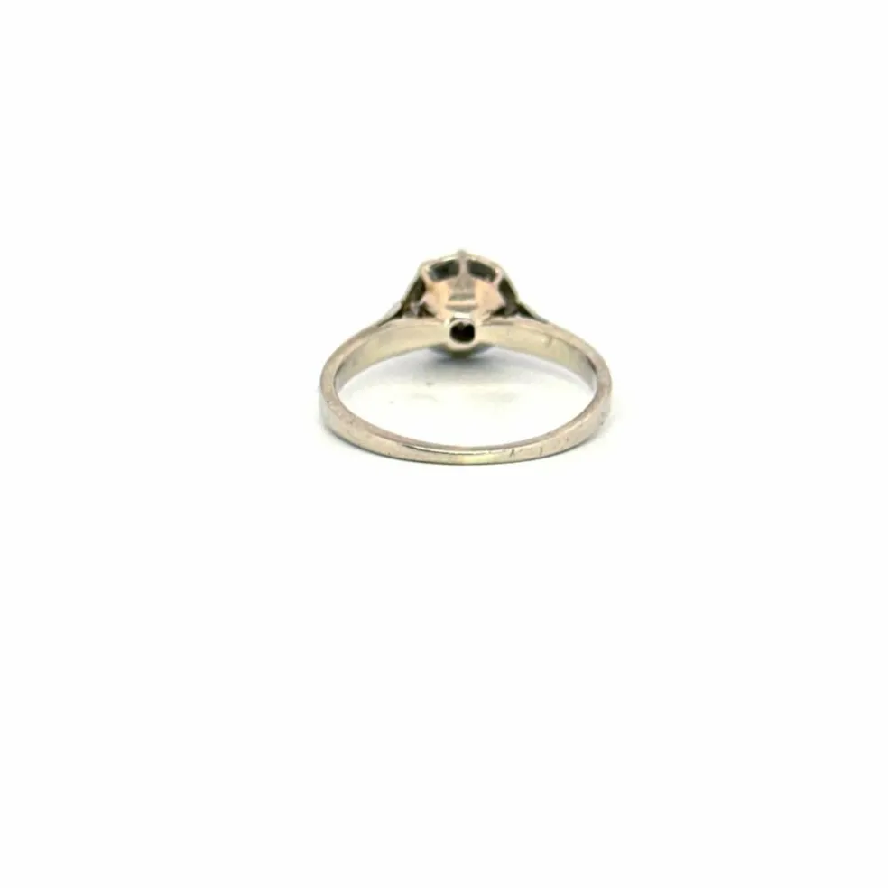 Solitaire Or Blanc Diamant