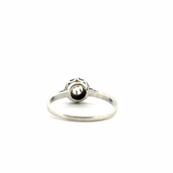 Solitaire or blanc diamants