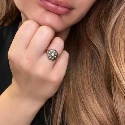 Solitaire or blanc diamant