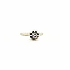 Solitaire Or Blanc Diamants
