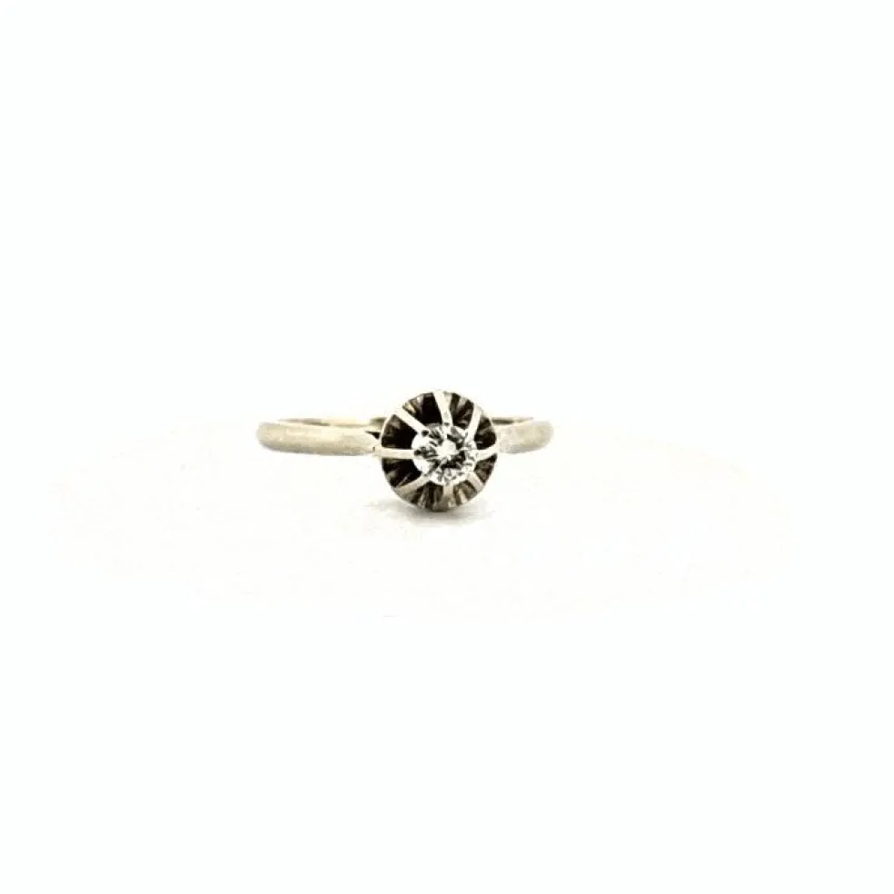 Solitaire Or Blanc Diamants