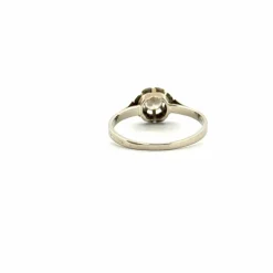 Solitaire or blanc diamant