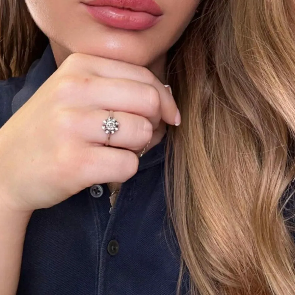 Solitaire Or Blanc Diamant