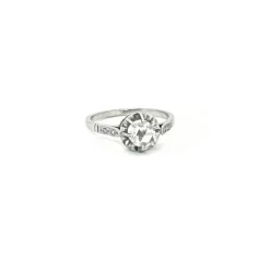 Solitaire Or Blanc Diamant