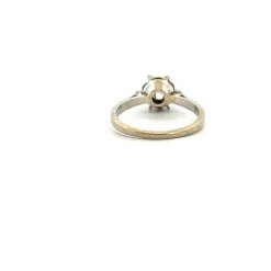 Solitaire or blanc diamant