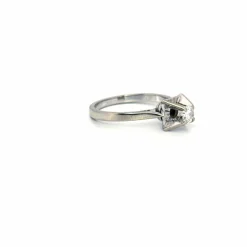 Solitaire or blanc diamant