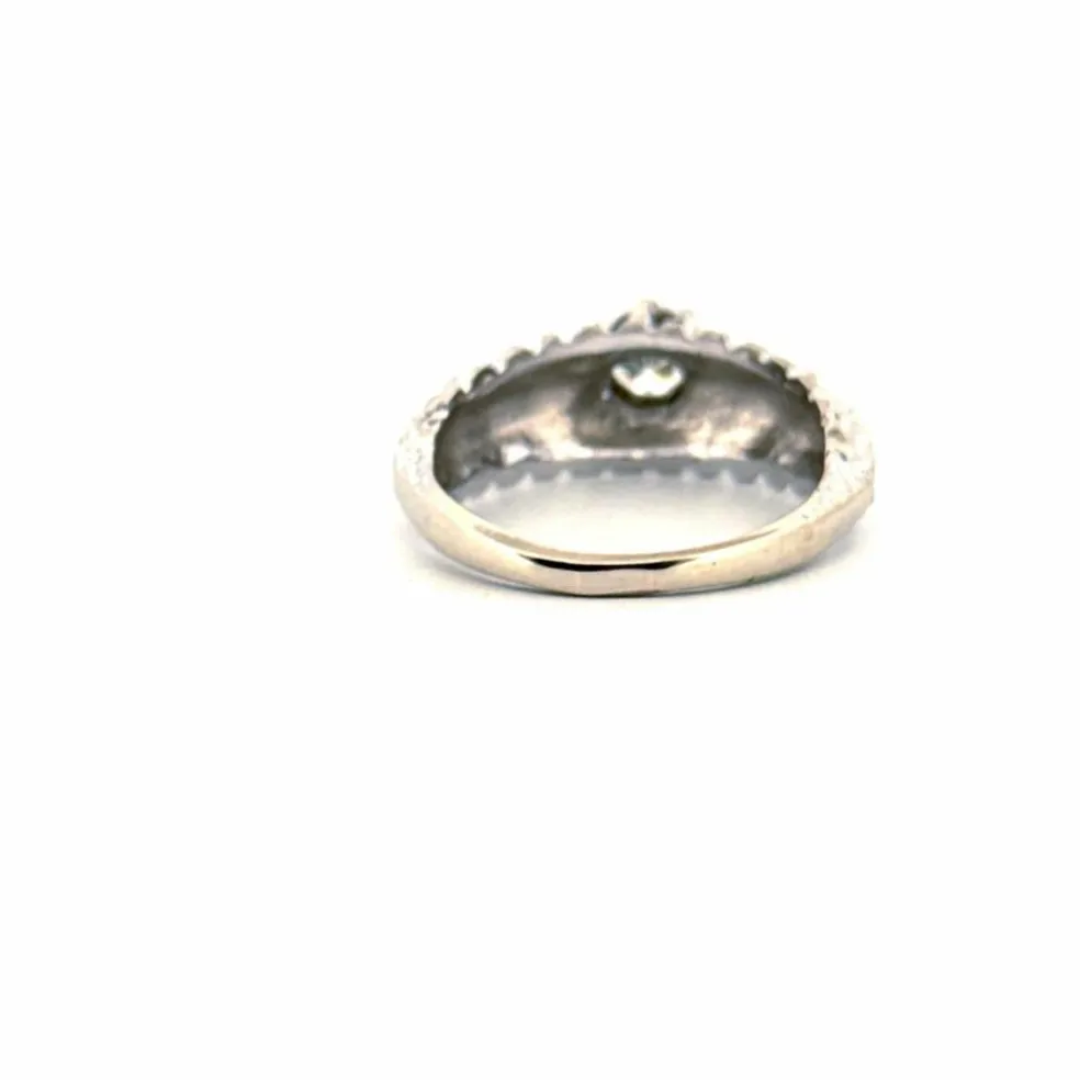 Solitaire Or blanc Diamants