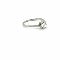 Solitaire Or Blanc Diamant
