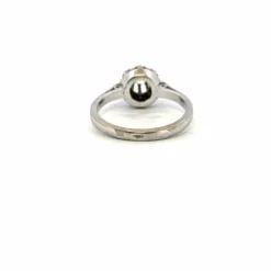 Solitaire or blanc diamant
