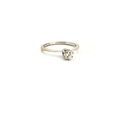 Solitaire Or Blanc Diamant