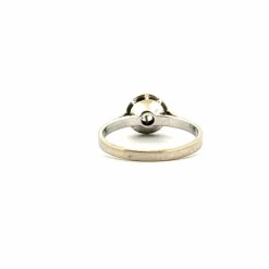 Solitaire or blanc diamant