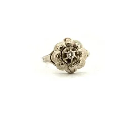 Solitaire or blanc diamant