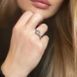 Solitaire Or Blanc Diamant