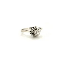 Solitaire Or Blanc Diamant