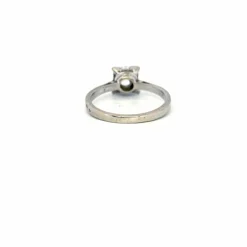 Solitaire or blanc diamant