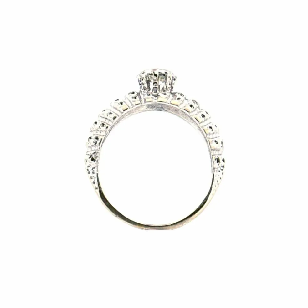 Solitaire Or blanc Diamants