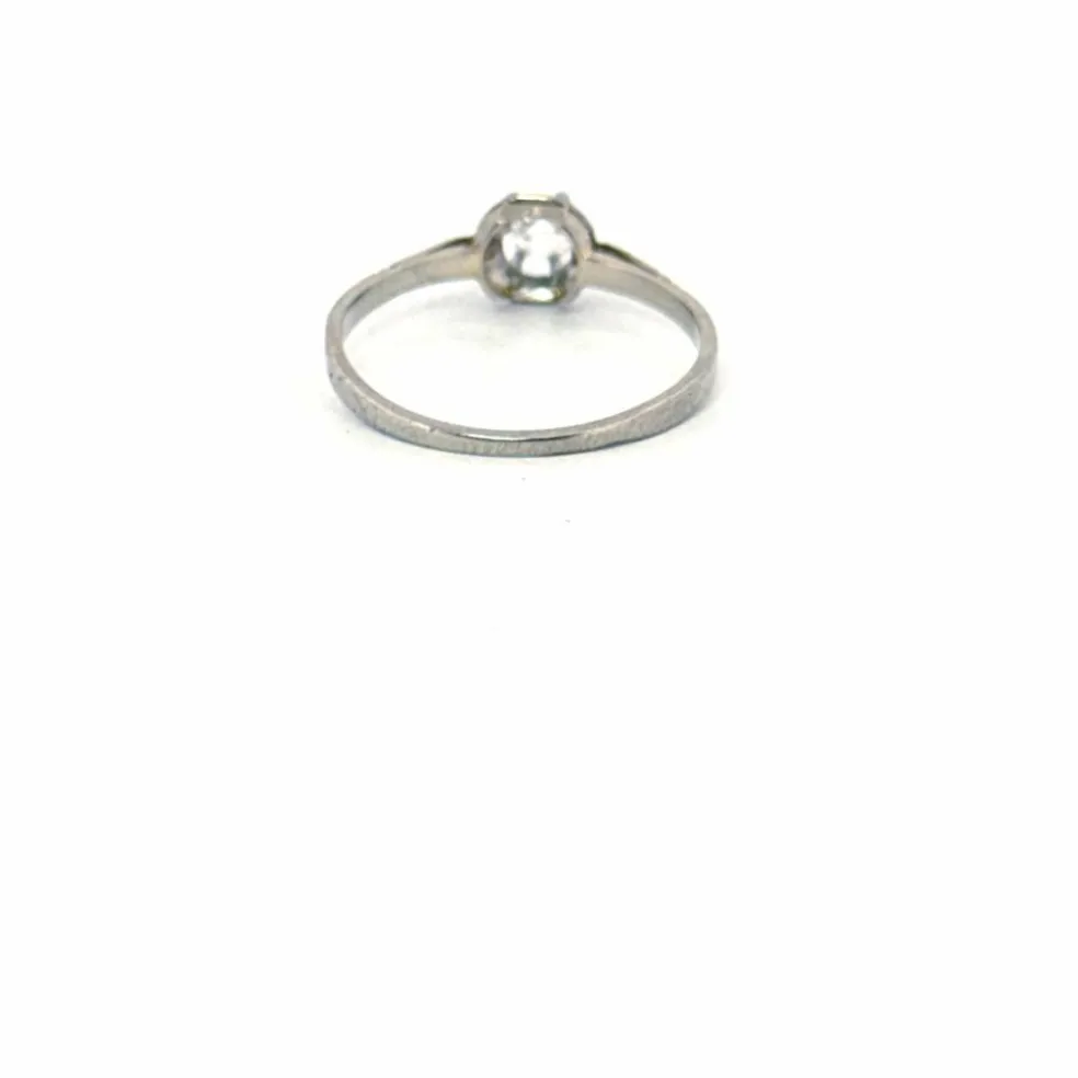 Solitaire Or Blanc Diamant