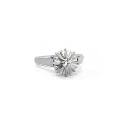 Solitaire Or Blanc Diamant