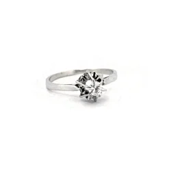 Solitaire Or Blanc Diamant