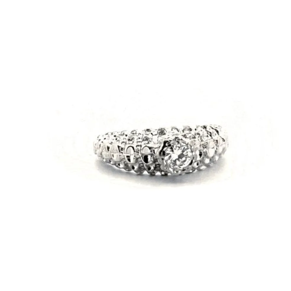 Solitaire Or blanc Diamants