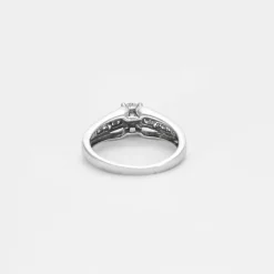 Solitaire or blanc diamant