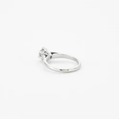 Solitaire or blanc diamant