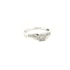 Solitaire Or Blanc Diamants