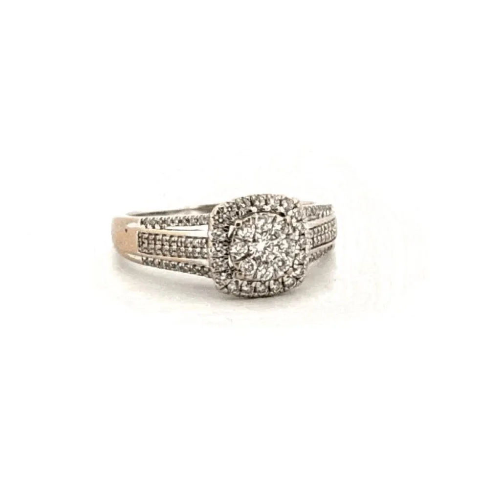 Solitaire Or Blanc Diamants