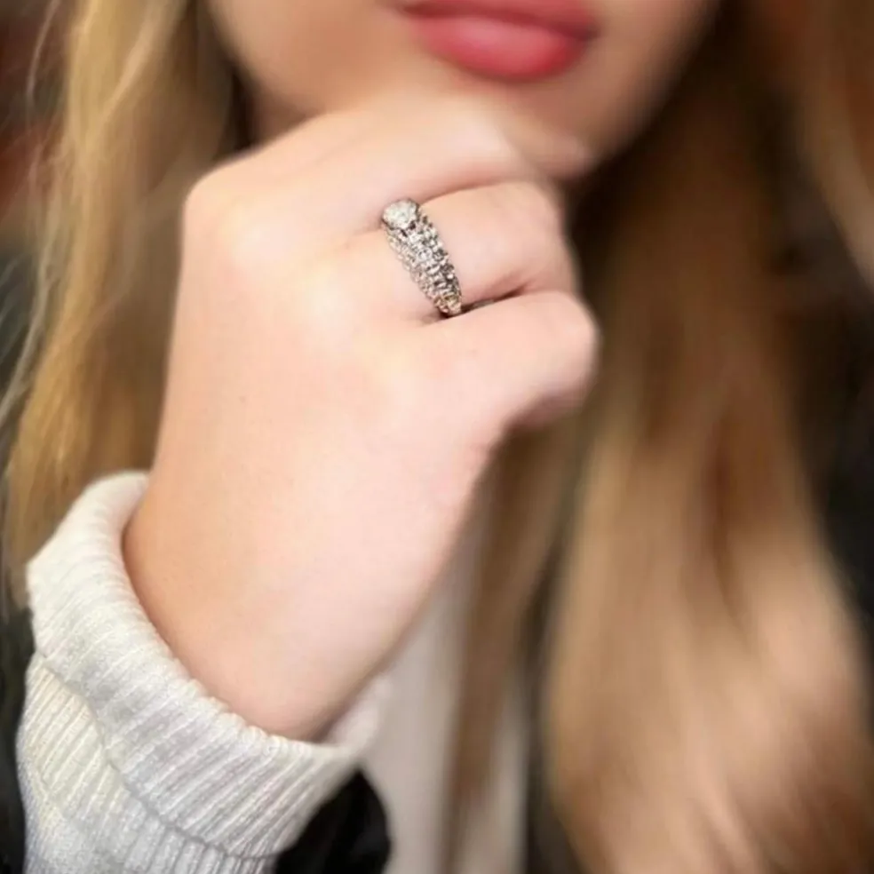 Solitaire Or blanc Diamants