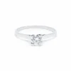 Solitaire or blanc et diamant