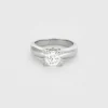 Solitaire or blanc et diamant