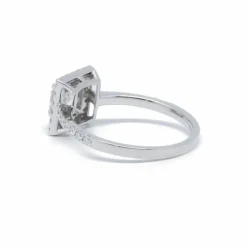 Solitaire or blanc et diamants