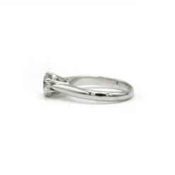 Solitaire or blanc et diamant