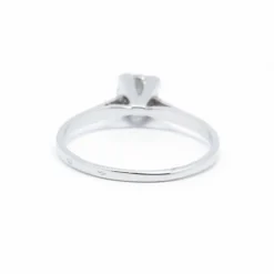 Solitaire or blanc et diamant