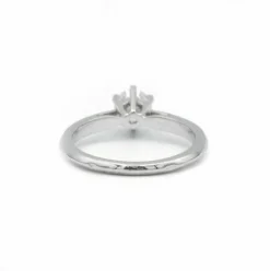 Solitaire or blanc et diamant