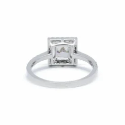 Solitaire or blanc et diamants