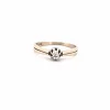 Solitaire Or Blanc 14k & Diamant