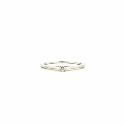Solitaire Or Blanc 18k & Diamant