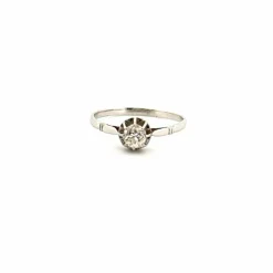 Solitaire Or Blanc 18k & Diamant