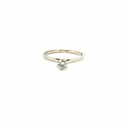 Solitaire Or Blanc 18k & Diamant