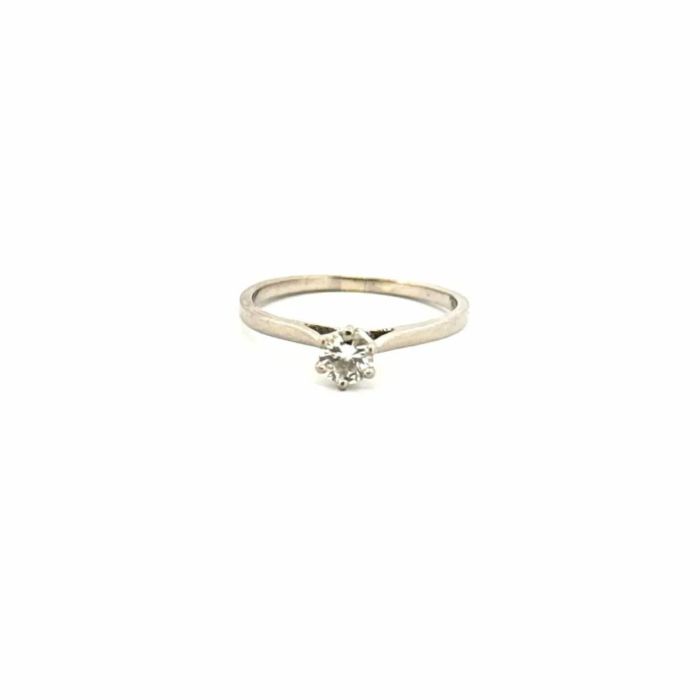 Solitaire Or Blanc 18k & Diamant
